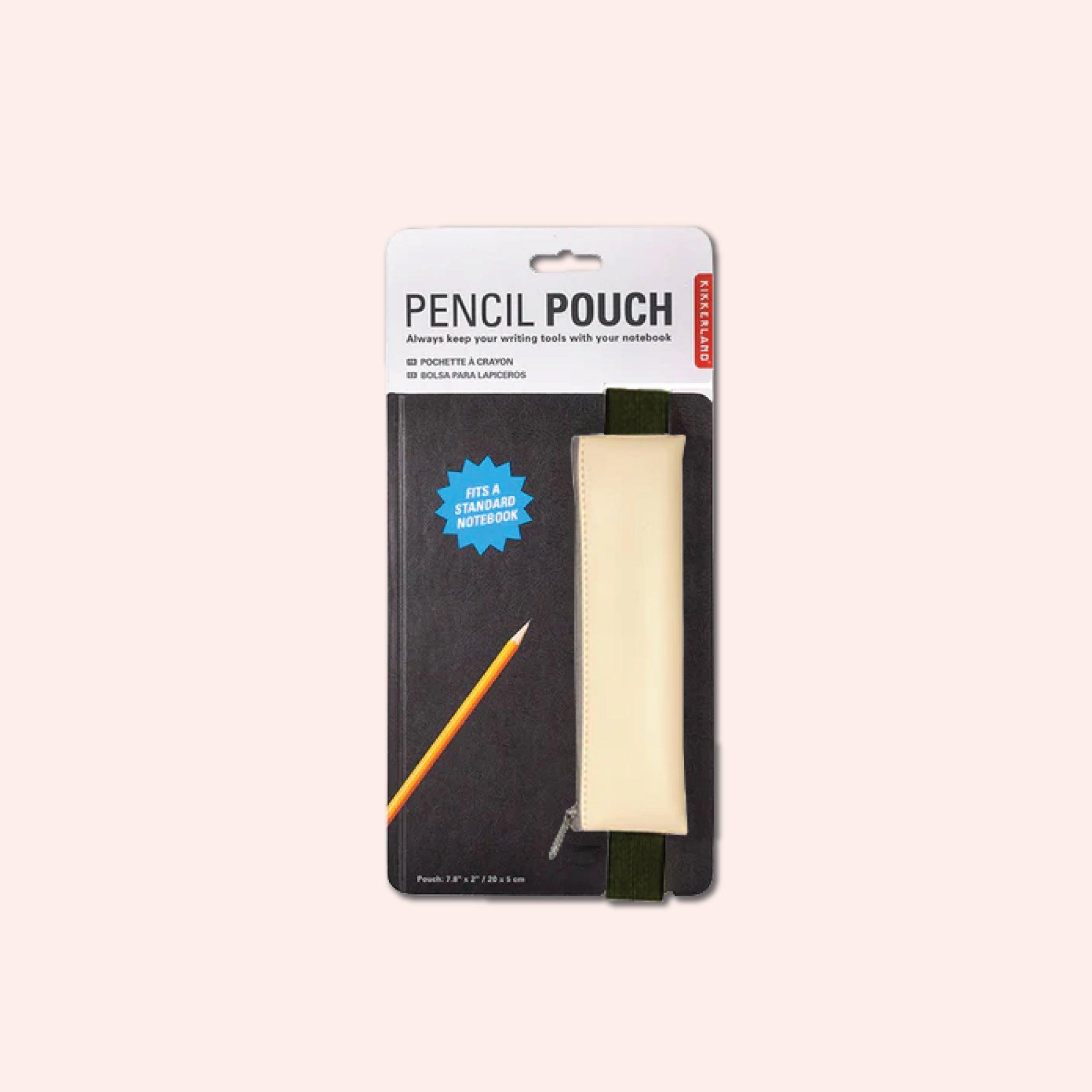 Kikkerland elasticated pen pouch in Cream, sold at Good Tuesday
