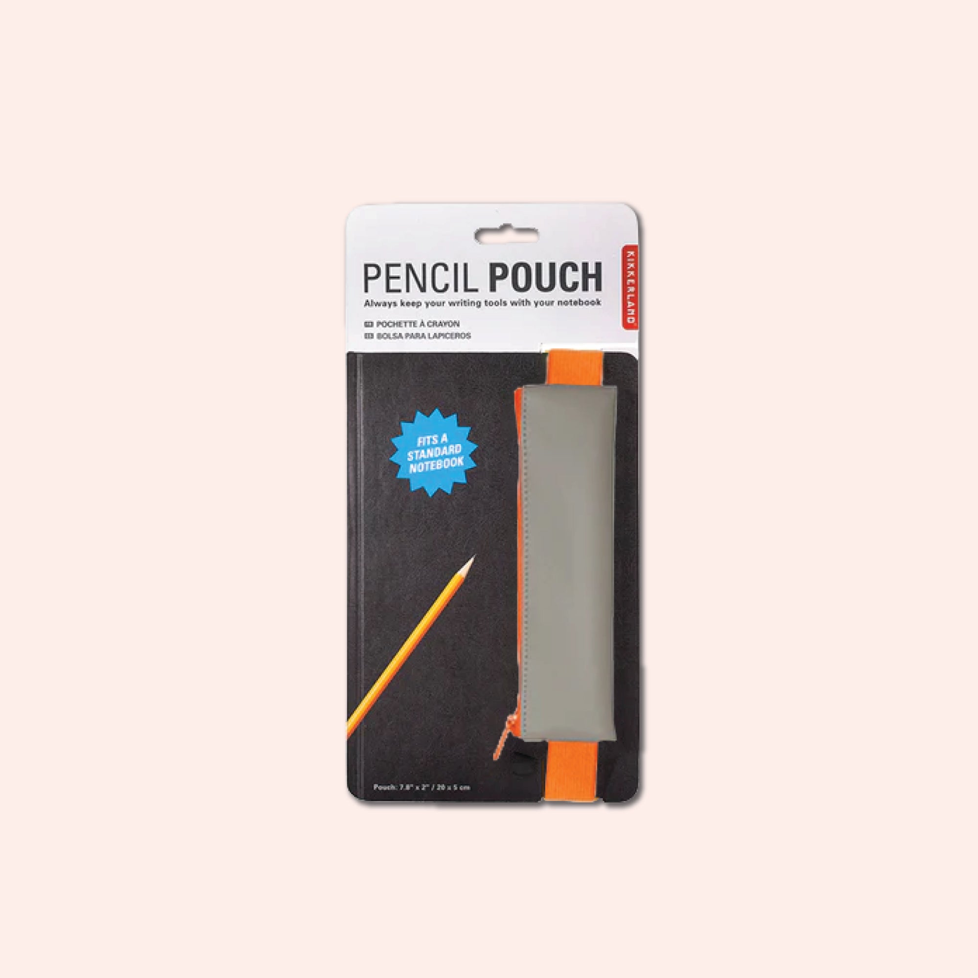 Kikkerland elasticated pen pouch in Grey, sold at Good Tuesday