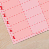 A4 Magnetic Pink & Red Weekly Planner | Fridge Magnet Planner