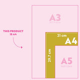 A4 Magnetic Pink & Red Weekly Planner | Fridge Magnet Planner