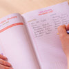 2024 - 2025 academic diary. Pink and Red Arches. Week to view. A5, hardcover journel. 100% recycled paper. Made in the UK.