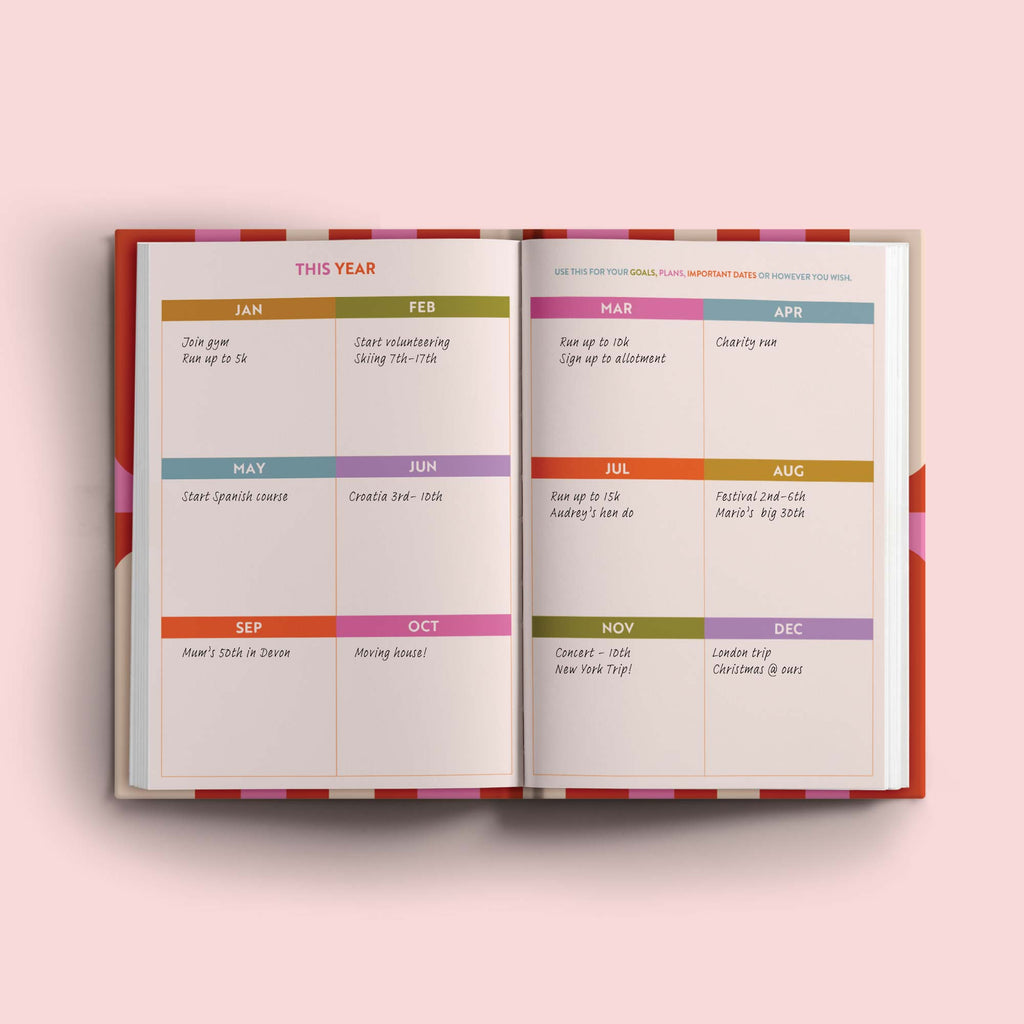 2025 week to view planner. annual diary. 100% recycled paper. made in the UK.