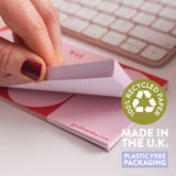 Keyboard Weekly Planner Pad | Pink & Red Arches