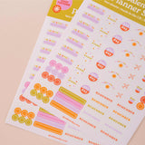 Two sheets of planner and calendar stickers. Use on your calendar, wall planner, or in your diary. 100% Recycled Paper. Made in the UK.
