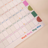close up of bold and colourful 2026 wall planner