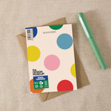 Polka Design Museum Thank You Card, blank inside, with recycled kraft envelope