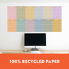 A3 wall calendar with 12 separate pages. Pastels wall planner. 100% recycled paper.