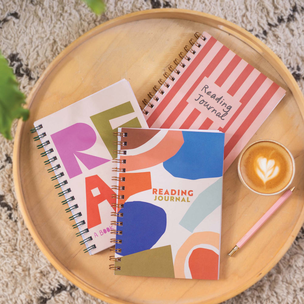 A5 Reading Journal. TBR Tracker. Book Reviews. Bookworm. 100% Recycled Paper. Made in the UK.