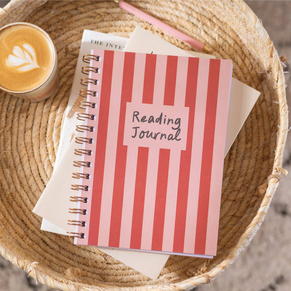 A5 Reading Journal. TBR Tracker. Book Reviews. Bookworm. 100% Recycled Paper. Made in the UK.