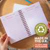 A5 Reading Journal. TBR Tracker. Book Reviews. Bookworm. 100% Recycled Paper. Made in the UK.