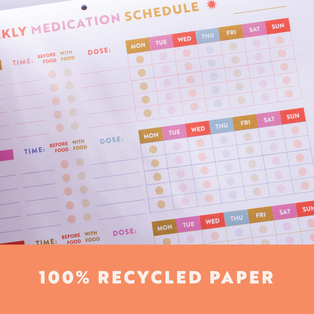 A4 Medication Schedule Pad – Joy | Good Tuesday