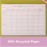 A4 Landscape, Weekly Social Media Content Planner Pad. 7 days, 6 platforms and undated. 52 pages. 100% Recycled Paper. Made in the UK.