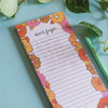 slim, compact to do list. recycled paper. priority list. colourful to do list. magnetic to do list.