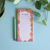 slim, compact to do list. recycled paper. priority list. colourful to do list. magnetic to do list.