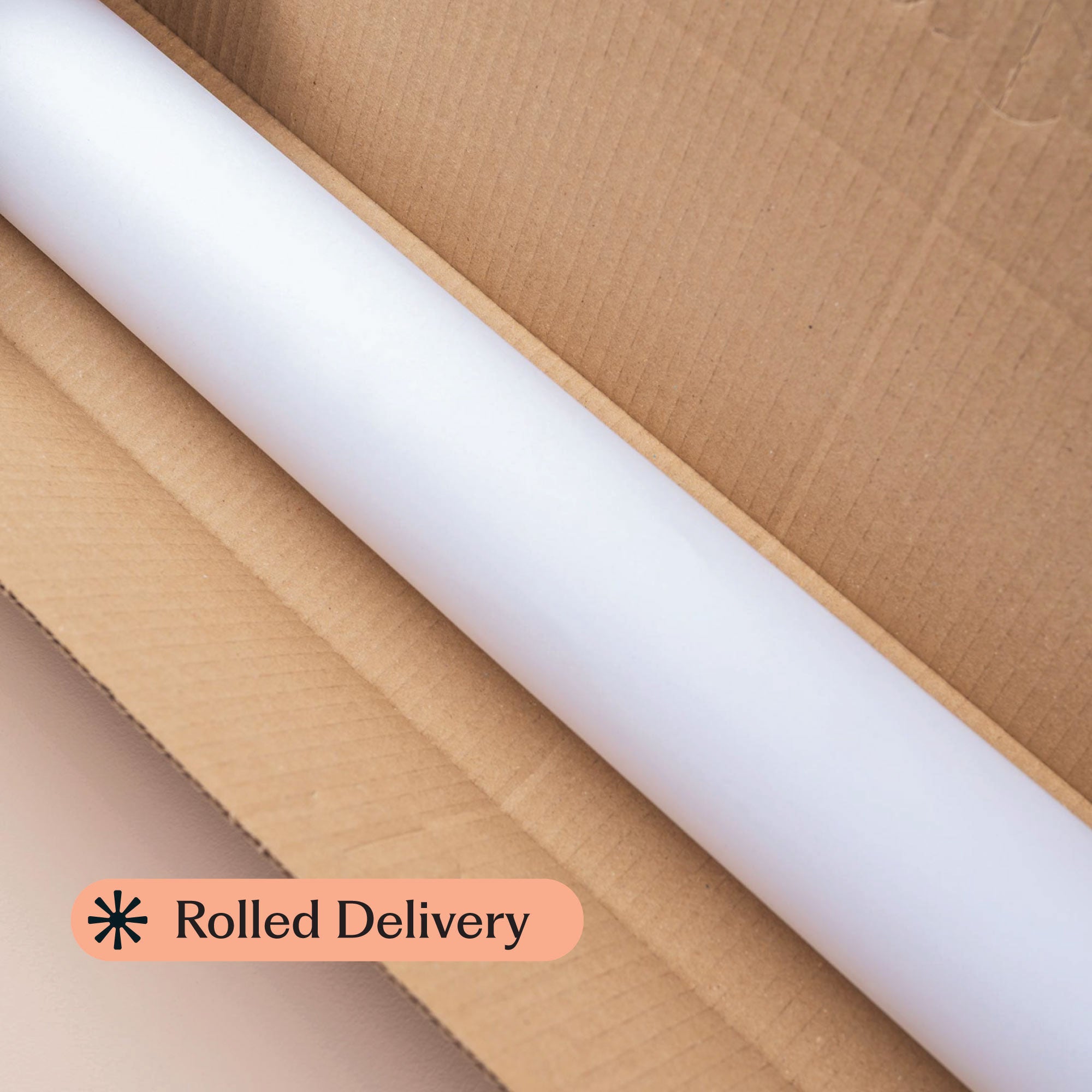 Wall planner delivered rolled in plastic-free packaging