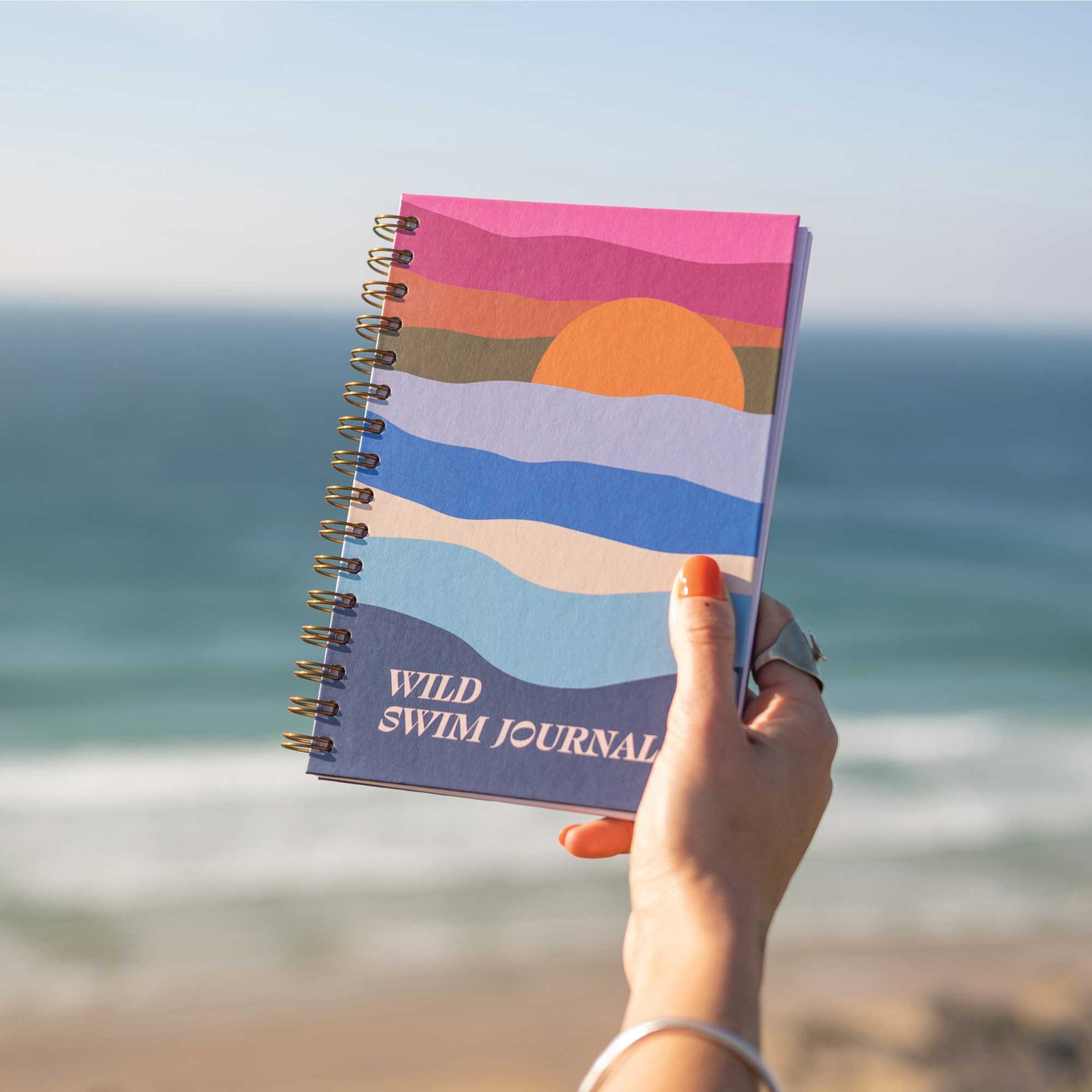 Wild Swim Journal Log Book A5 Hardback Seascape
