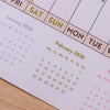 2024-2025 academic year wall planner. 100% recycled paper. made in the UK. Staggered year planner