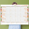 2024-2025 academic year wall planner. 100% recycled paper. made in the UK. Staggered year planner