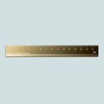 Travelers Company brass ruler. 15cm. Cm and mm only. 