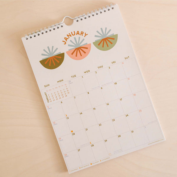 US letter approx calendar. 2025 planner. boho calendar. recycled paper planner