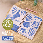 A5 Wild Swimming Journal. Open Water Swimming. Swimming Log. Swimming Gift. 100% Recycled Paper. Made in the UK.