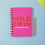 Wild Swim Journal Log Book A5 | Softcover | Pink & Red