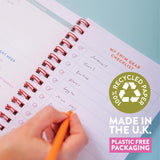 Wild Swim Journal Log Book A5 | Softcover | Pink & Red