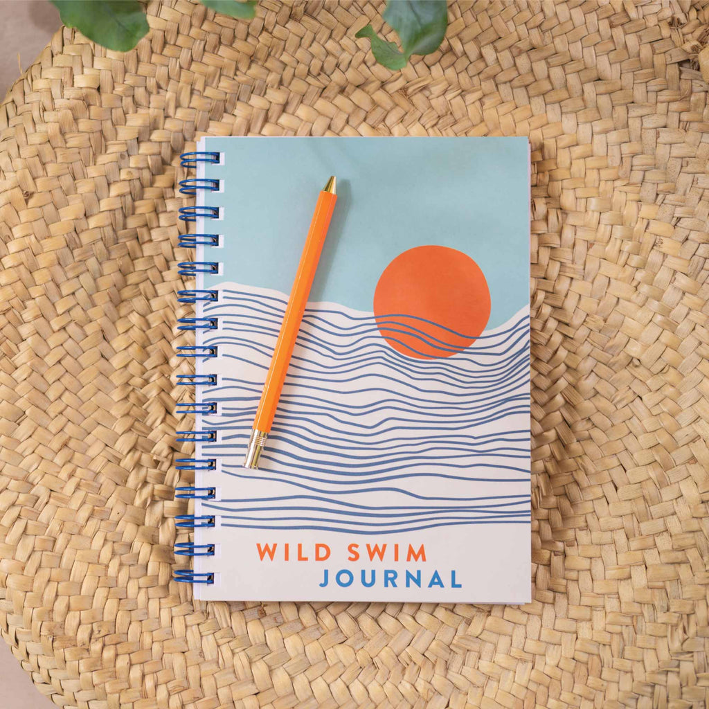 A5 Wild Swimming Journal. Open Water Swimming. Swimming Log. Swimming Gift. 100% Recycled Paper. Made in the UK.