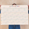 Extra-large year wall planner for 2027 in a stylish and minimal design with rainbow-coloured font. This is the year. By Good Tuesday in A1 size