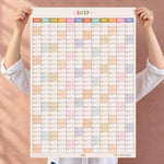 2027 year wall planner portrait calendar colourful  months with weekends highlighted  by Good Tuesday