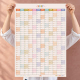 2027 year wall planner portrait calendar colourful  months with weekends highlighted  by Good Tuesday