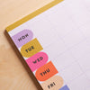 a4 monthly planner pad. use for fitness, school, work and family life. 52 pages. 100% recycled paper. made in the UK.