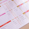 a4 colourful medication schedule and vitamin log. 100% recycled paper. 52 page planner pad.