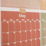Large Monthly Undated A3 Wall Planner | 12 Pages | Muted | Sunday Start