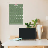 Large Monthly Undated A3 Wall Planner | 12 Pages | Muted