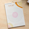 pastel organic a5 habit tracker. 12 month. undated. start at any time. 100% recycled paper. made in the UK.