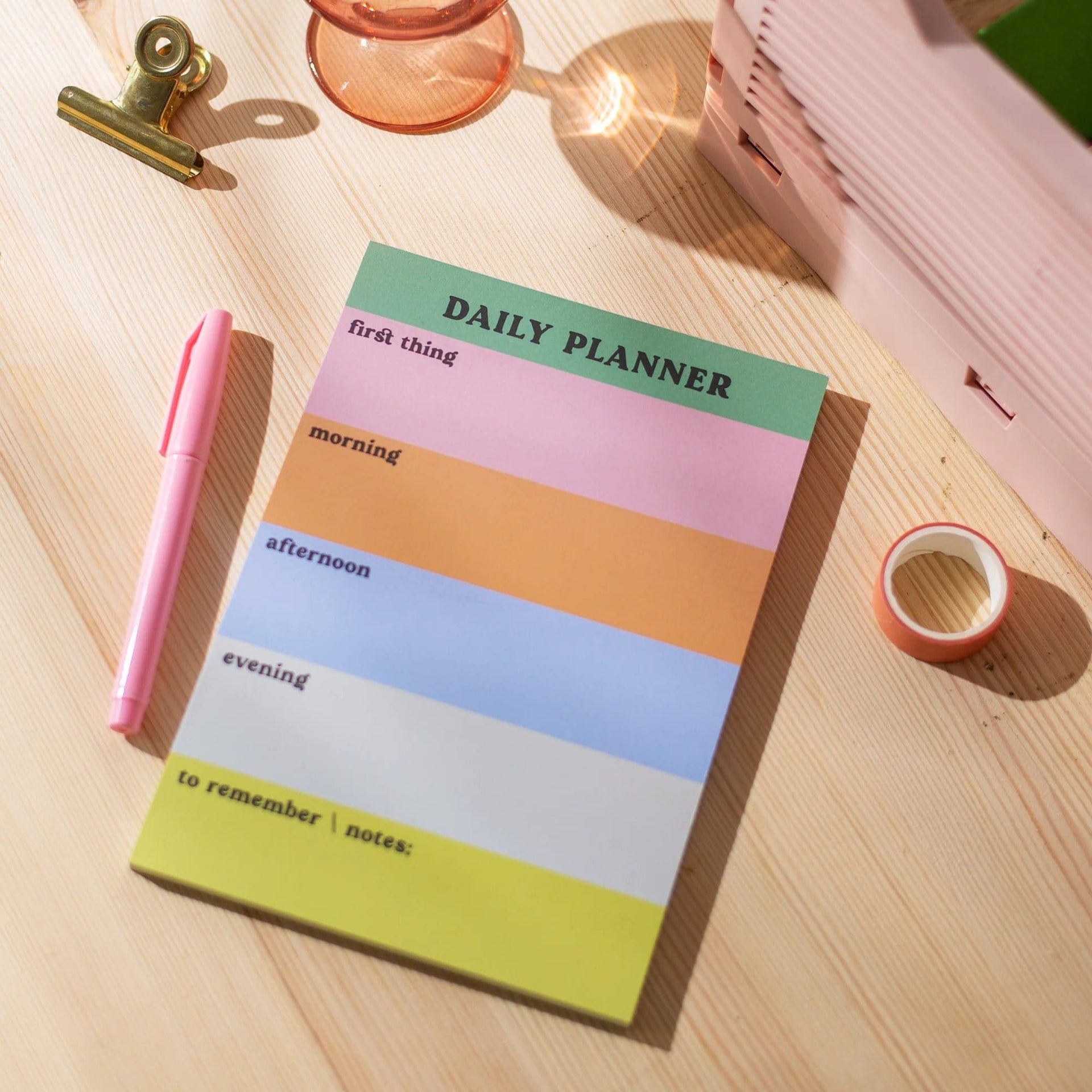 A5 Daily Planner Pad Block Notepad