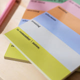 A5 Daily Planner Pad  | Rainbow Colour Block Notepad