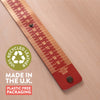 30cm Ruler. Recycled Leather Ruler. Handmade in the UK.