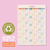 2025 pastel portrait wall planner on recycled paper