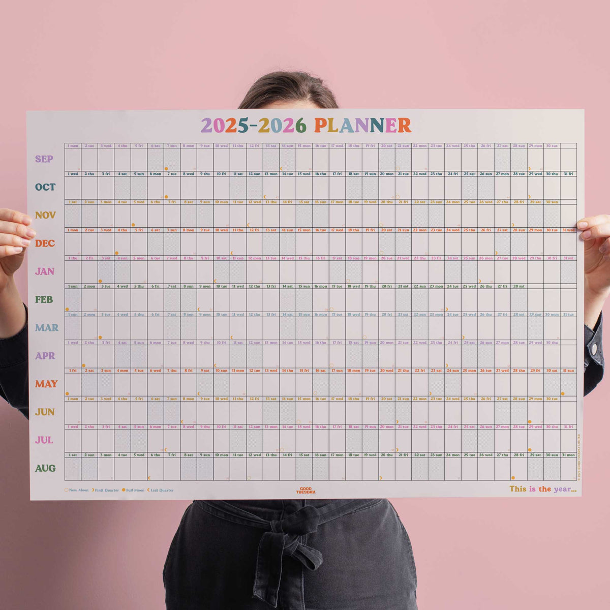 20252026 Academic Wall Planner Landscape This Is the Year Good