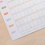 extra large 2026 wall planner. year to view. recycled paper planner. 12 month planner.