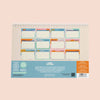Academic year desktop planner back page showing all 12 monthly pages