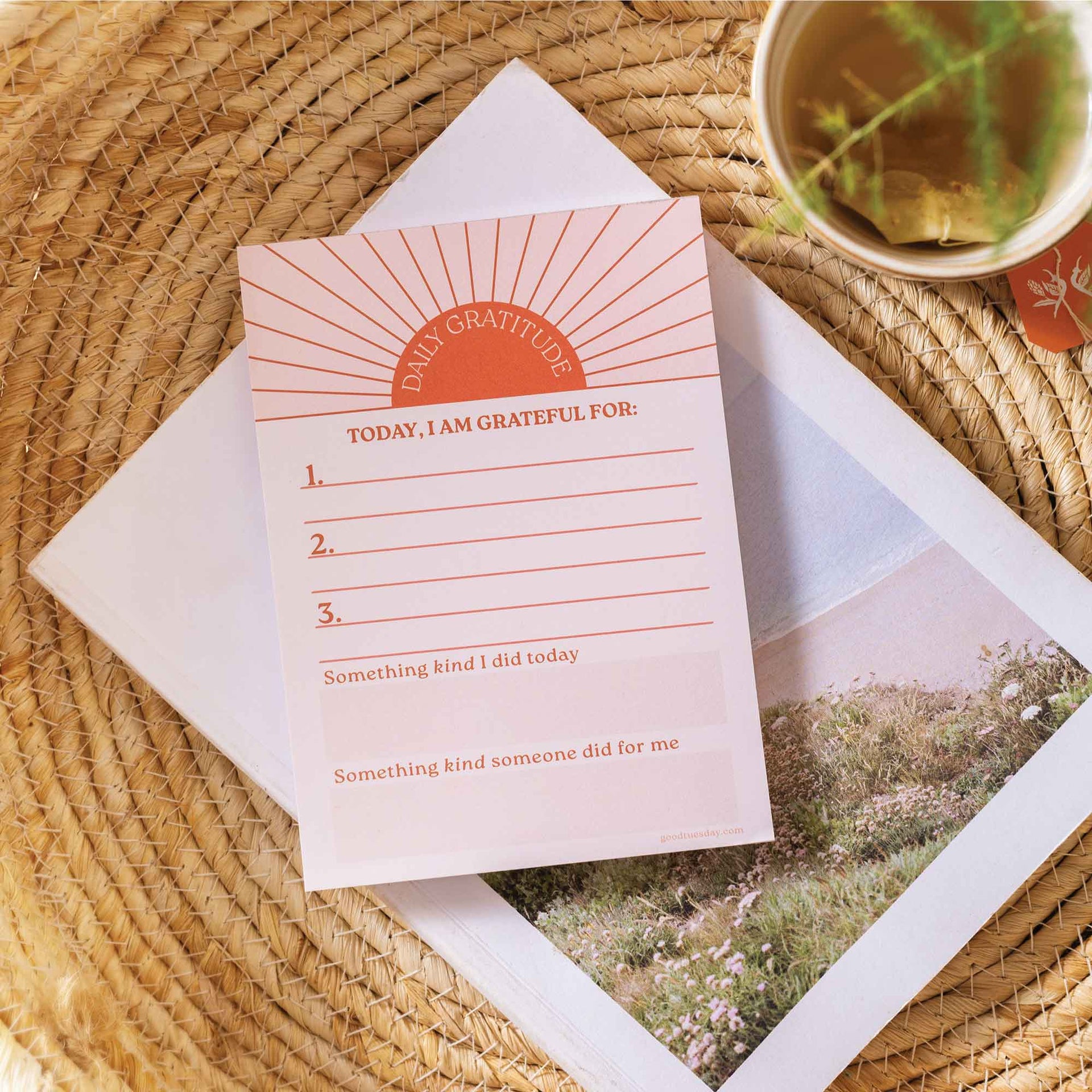 Daily Gratitude Pad Sun Ray A6