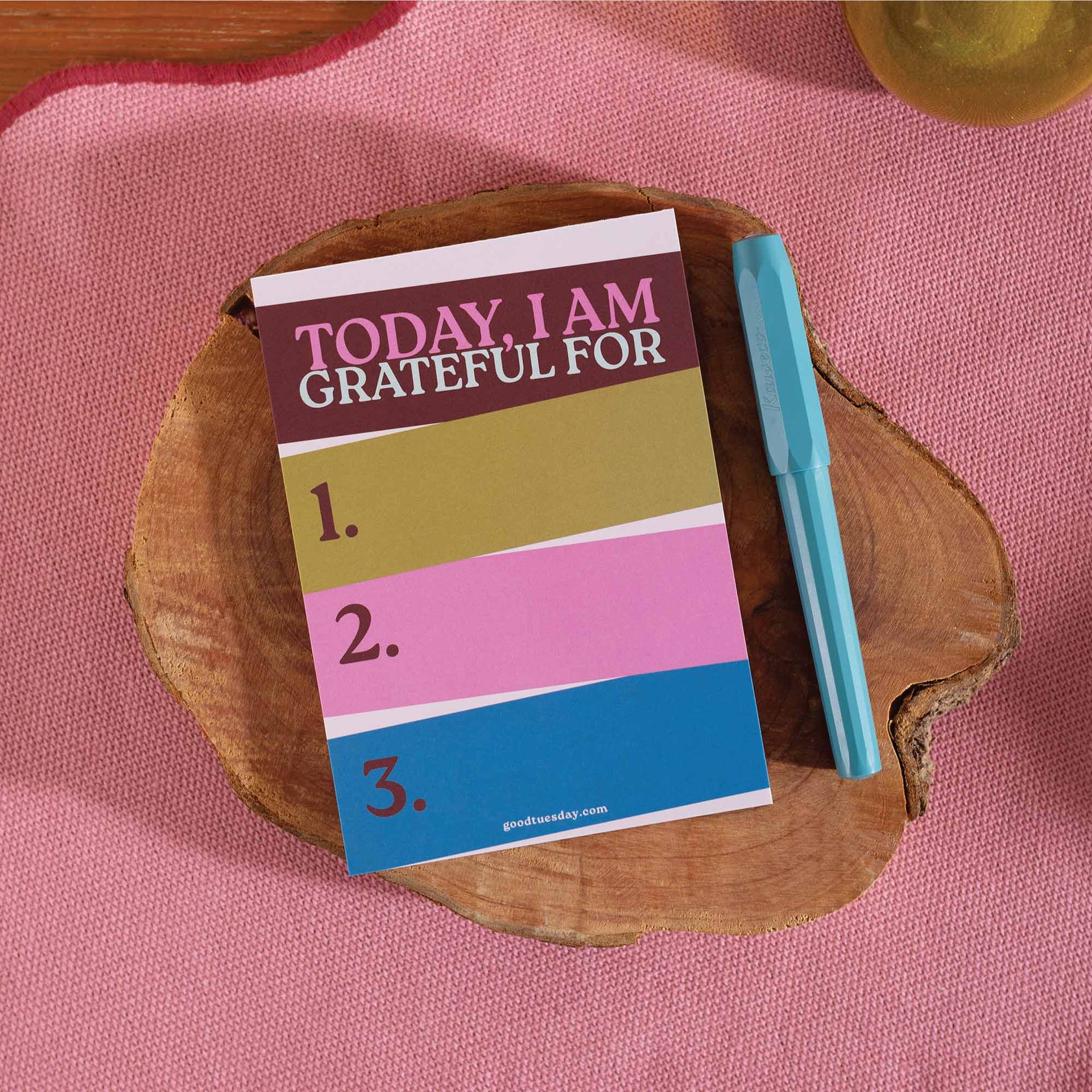Daily Gratitude Pad Work Hard Play Nice A6