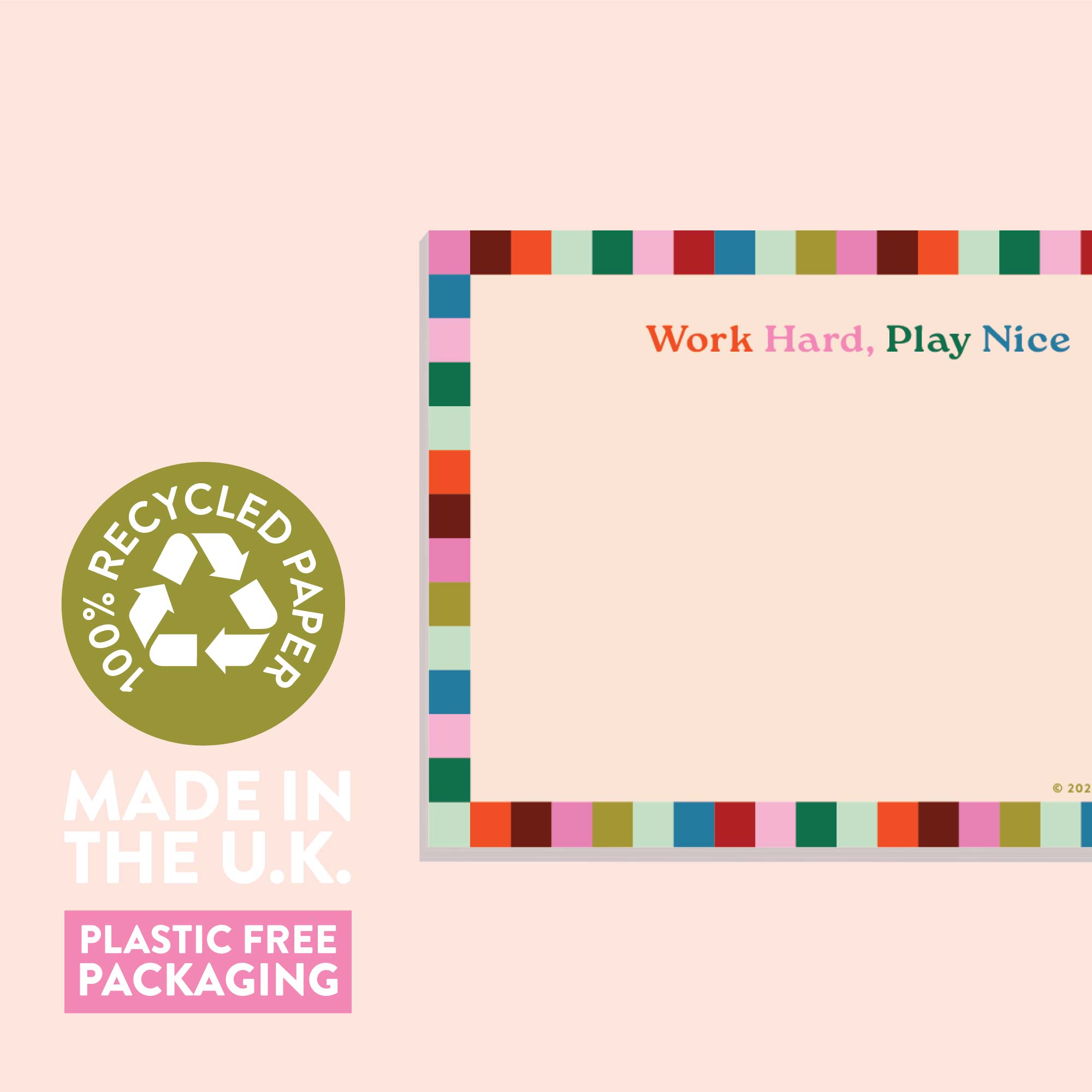 a6 pad. planner pad. notepad. recycled paper planner. desk notes.