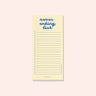 Yellow Never Ending To Do List Pad by Good Tuesday, sunny yellow bow print to-do list pad