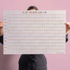 2025 year to view pastel wall planner. 100% recycled paper. home planner. wfh calendar. work planner.