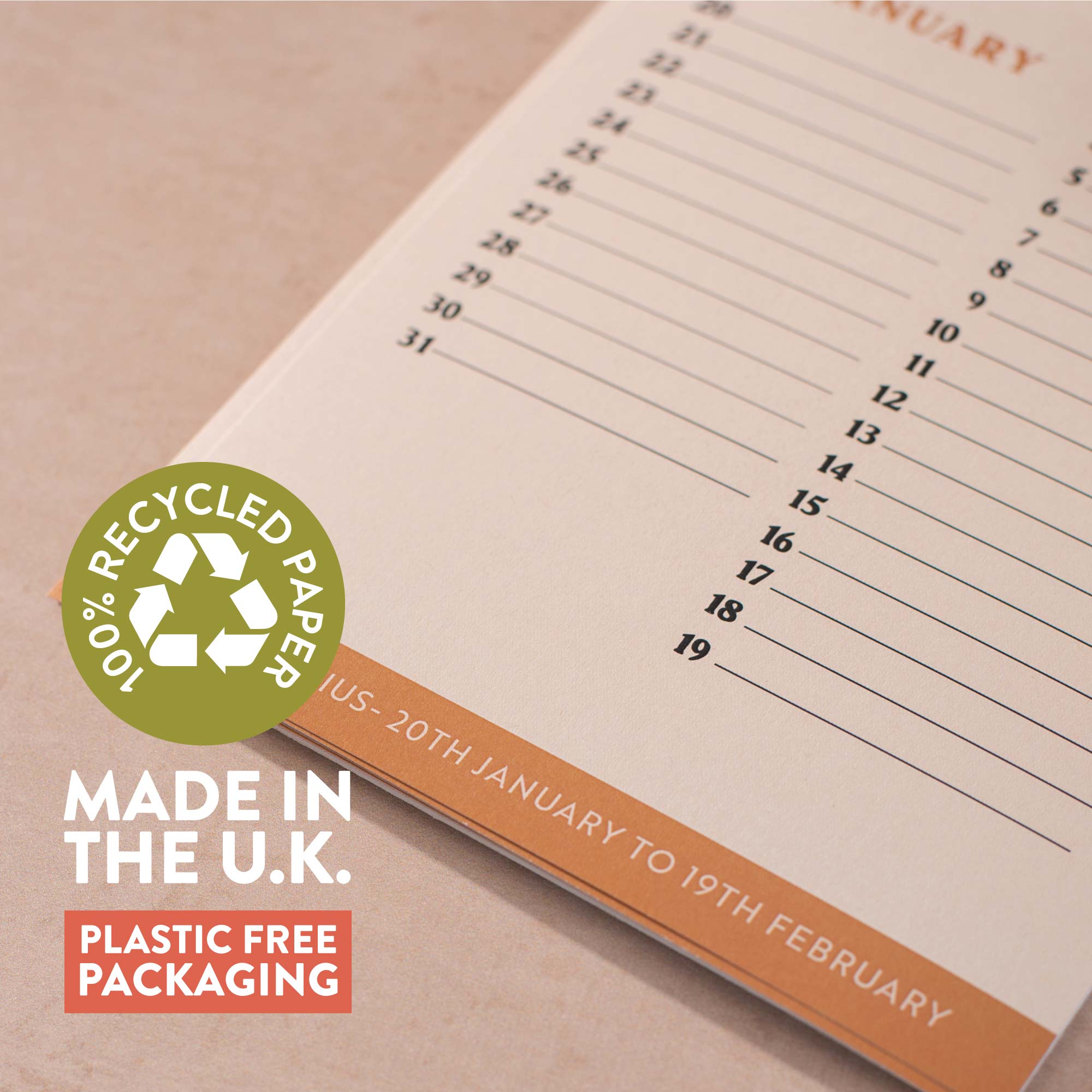 Zodiac Sign Perpetual Birthday and Celebration Calendar