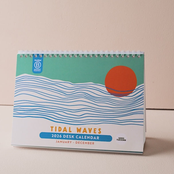 Tidal waves 2026 Desktop Calendar 